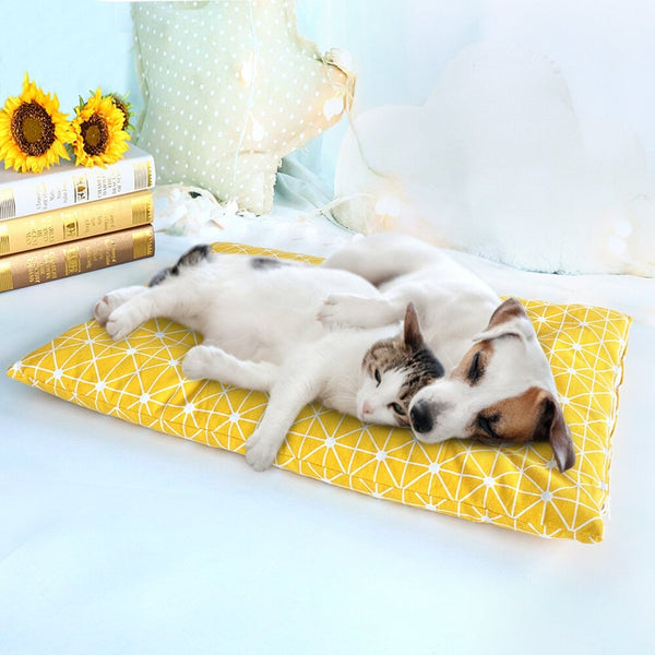 Soft Warm Pet Mattress Plaid Mat